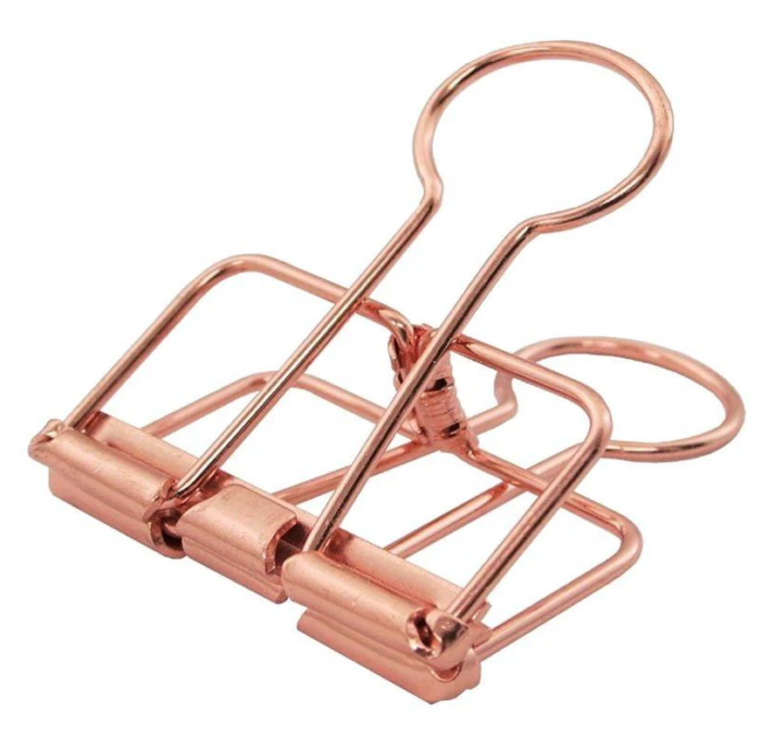 Rose Gold Metal Clip Holder
